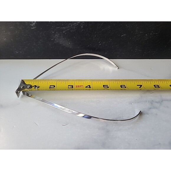 925 Sterling Silver V Collar Shaped Statement Necklace Vintage - Picture 7 of 10